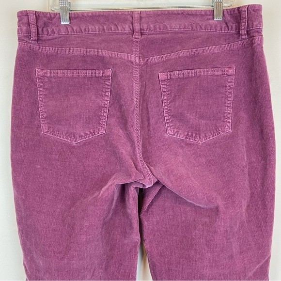 Talbots Flawless Five-Pocket Petite Boyfriend Burgundy Corduroy Pants Size 16P - Picture 6 of 8
